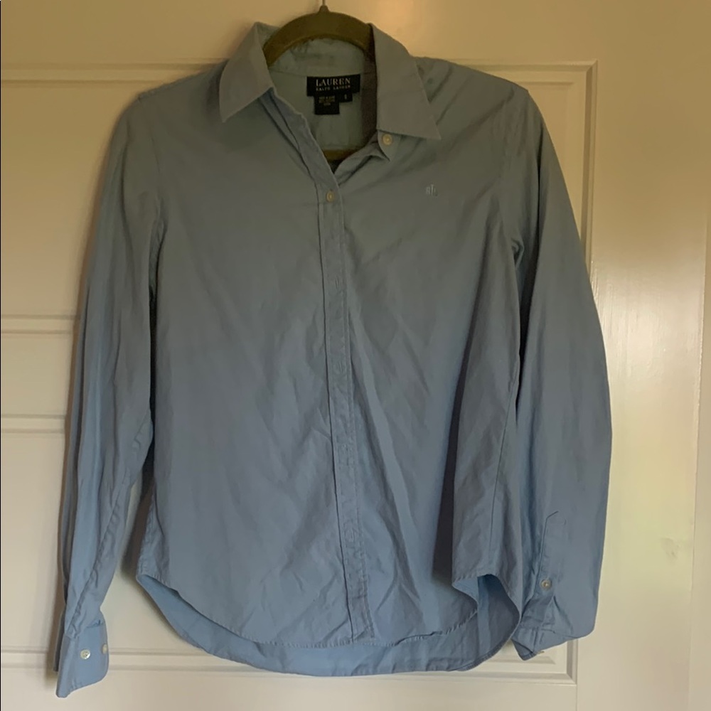 Lauren Ralph Lauren Blue Dress Shirt Classic Design